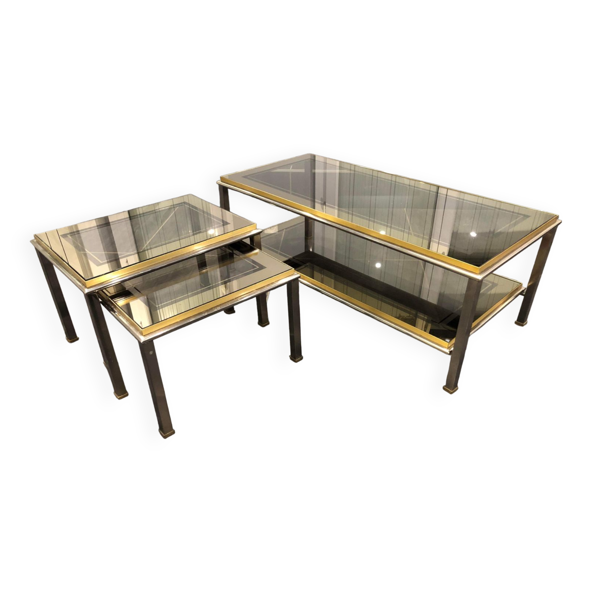 Set of Italian design coffee tables, 1970s