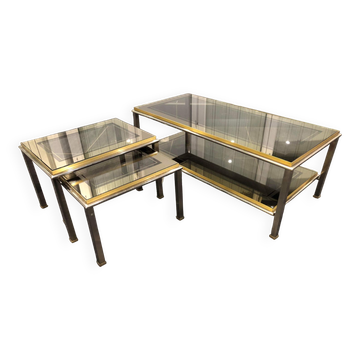 Set of Italian design coffee tables, 1970s