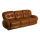 Italian brown leather "Okay" sofa by Adriano Piazzesi 70's