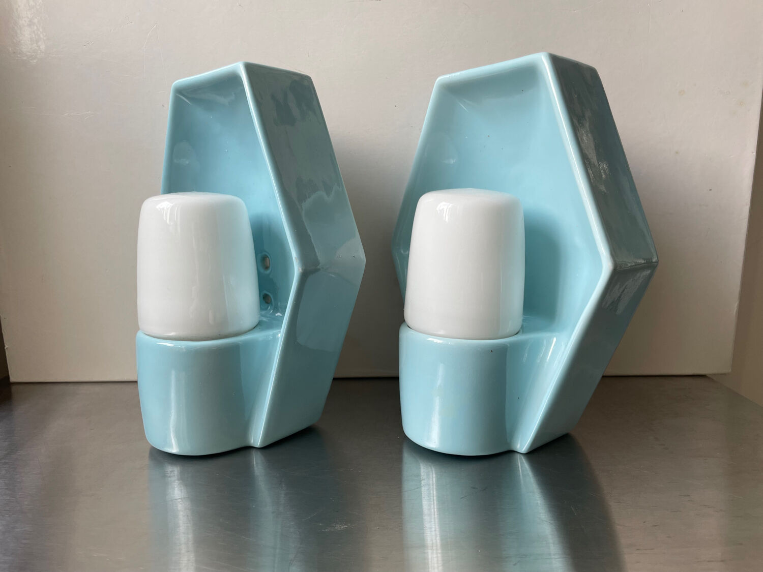 Pair of Scandinavian Vintage Bathroom Sconces Wall lamps