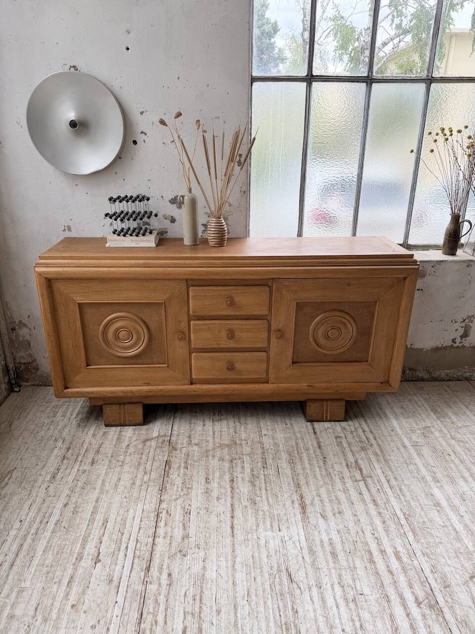 Enfilade storage unit oak Art Deco 1940 Dudouyt