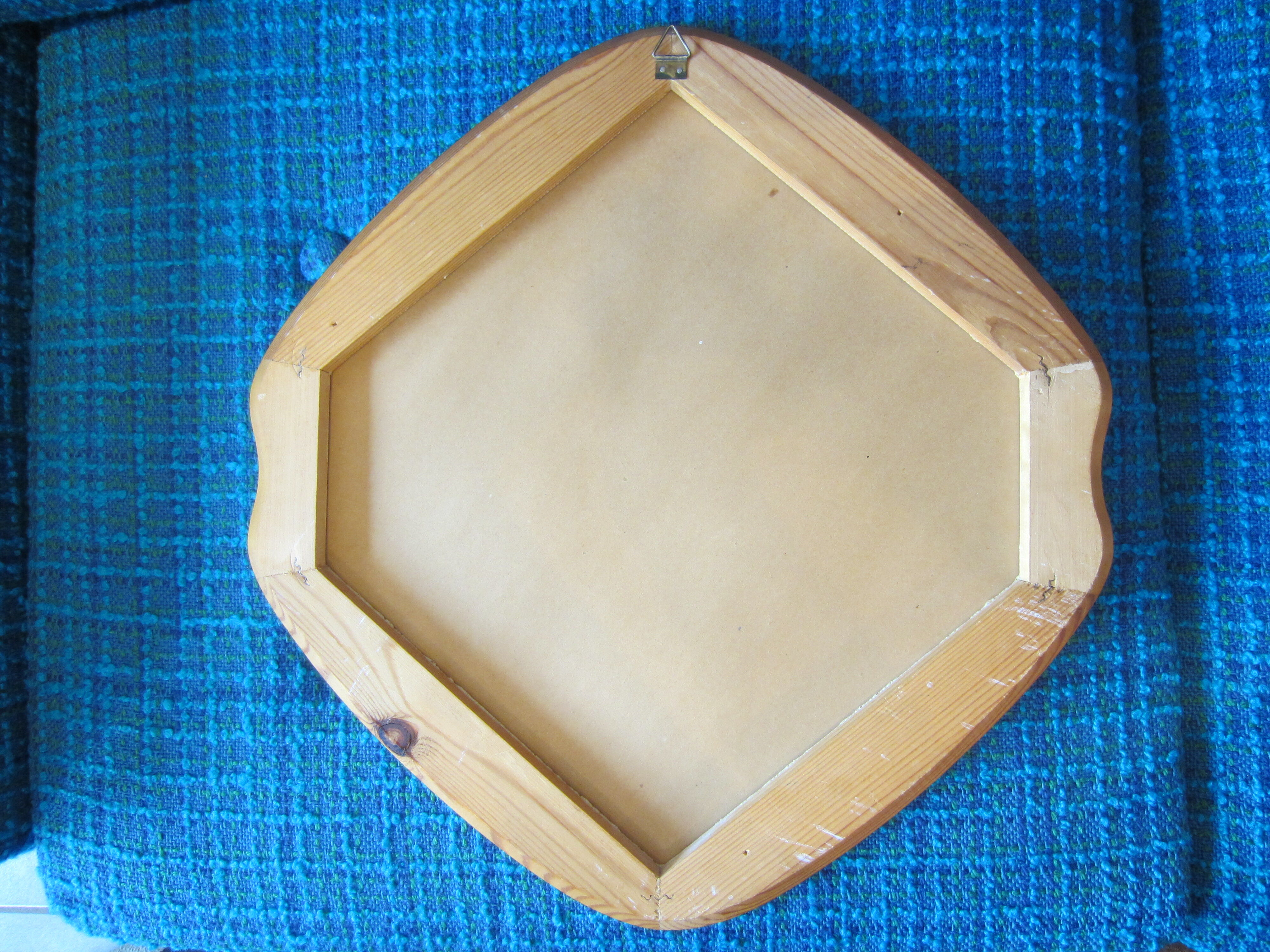 Scandinavian teak mirror 47cm x 45cm