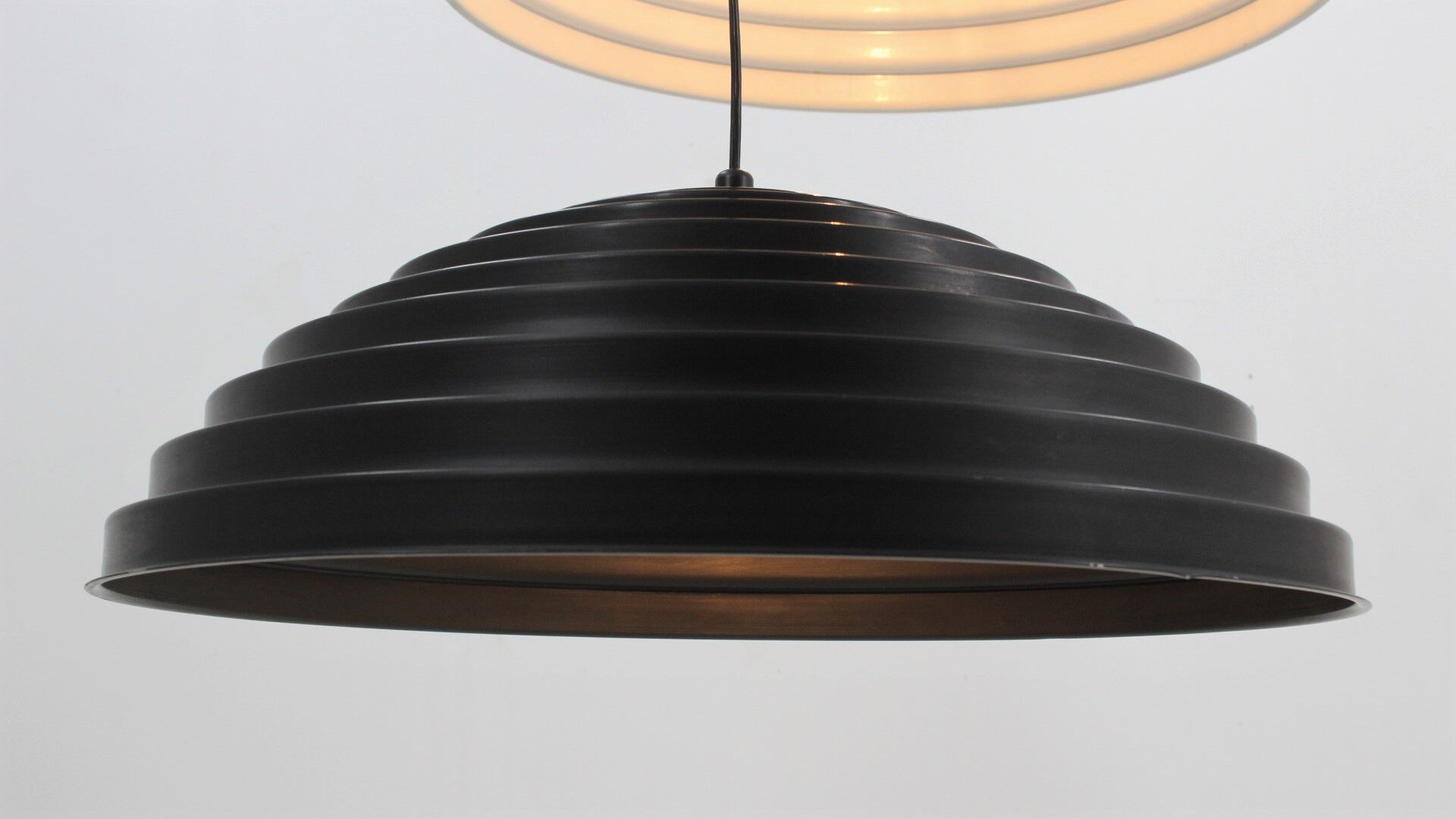 Set of 2 vintage hanging lamps Martinelli 1970s