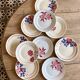 Set of 10 mismatched antique dinner plates
