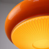 Mid-century acrylic italian orange pendant lamp