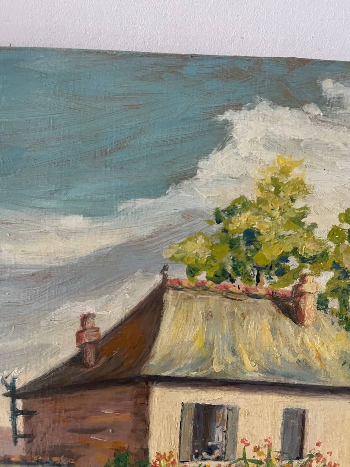 "Lioujas School", Aveyron, oil on canvas signed L Durand 1957