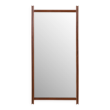 Italian mid century XL teak mirror, 1970s