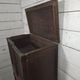 Vintage oak furniture with mesh doors.