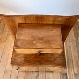 Bedside table in beech wood art deco 30s