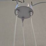 Triple frosted glass pendant light