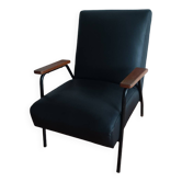 Vintage black leather armchair