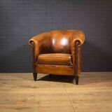 Vintage armchair cuir de mouton