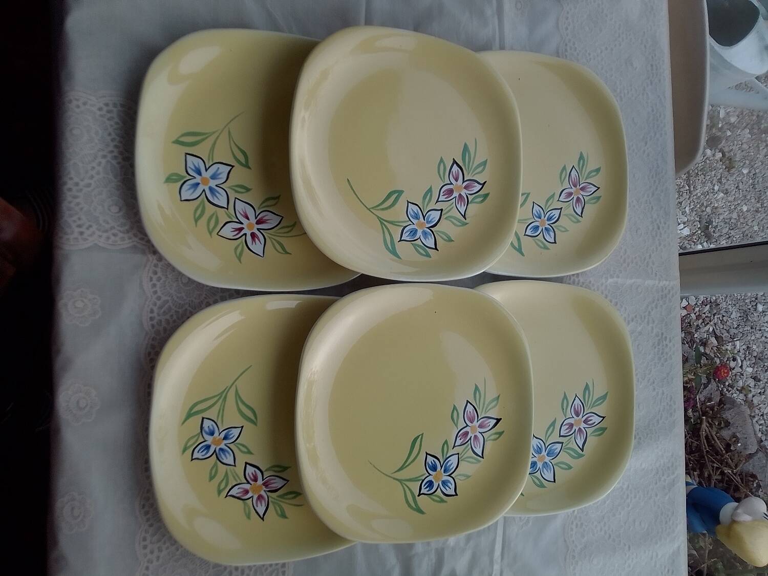 6 KG Luneville earthenware plates