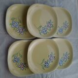 6 KG Luneville earthenware plates