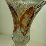 Bohemian crystal vase with foot