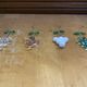 Set of 4 vintage murano glass knife rests grape cluster