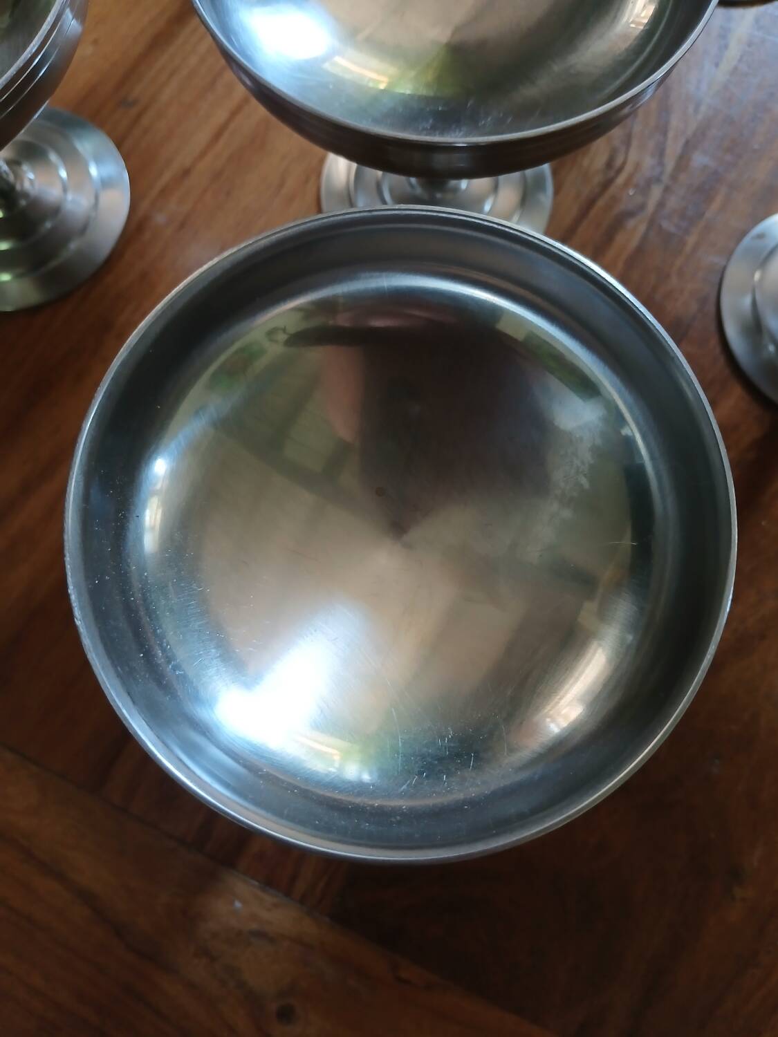 6 stainless steel ice cream cups