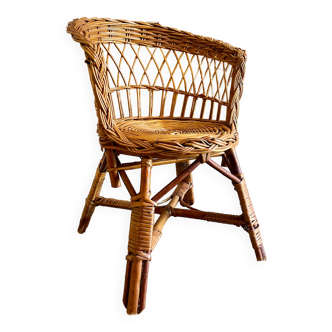 Wicker armchair for children