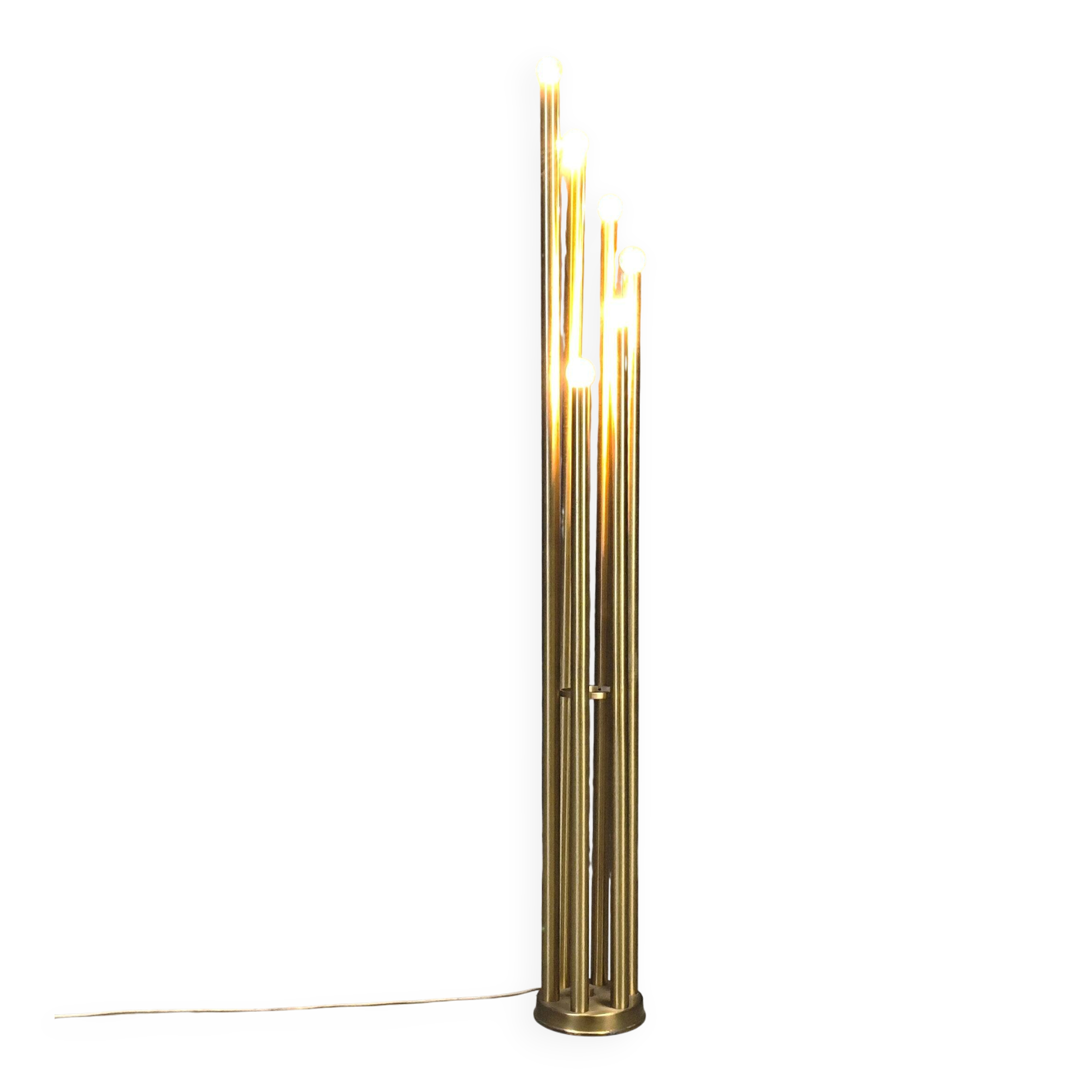 Vintage brass floor lamp, 1970s