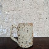 Set of 6 stoneware cups and a pitcher