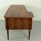 Bureau Boomerang en palissandre du milieu du siècle, années 1960