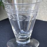 6 port glasses – guilloché crystal – art deco