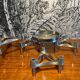 4 Nagel candlesticks + a bowl