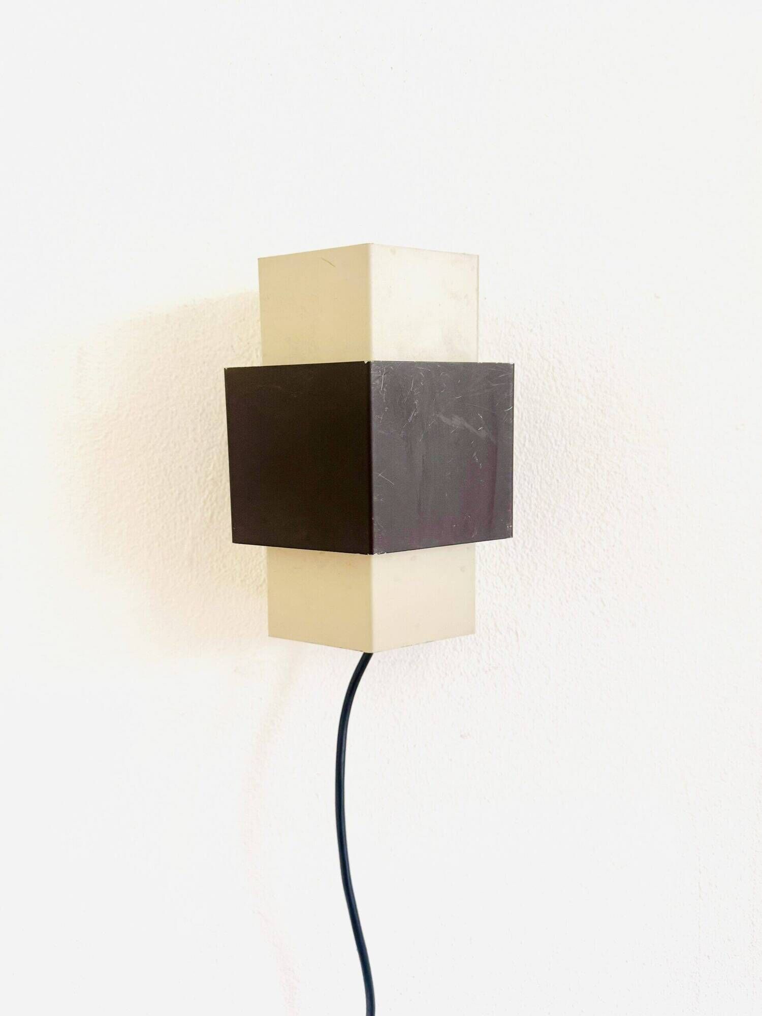 Geometric Curved Wall Lamp By J.J.M. Hoogervorst For Anvia Nederland, The Netherlands 1950S