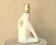 Lampe anthropomorphe en céramique blanche, années 50