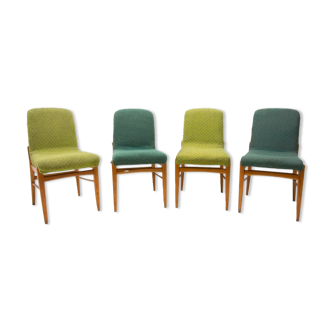 Mid century Dining Chairs by Miroslav Navrátil, 1960s, Set of 4