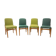 Mid century Dining Chairs by Miroslav Navrátil, 1960s, Set of 4