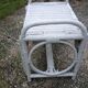 Vintage white rattan bedside 60-70