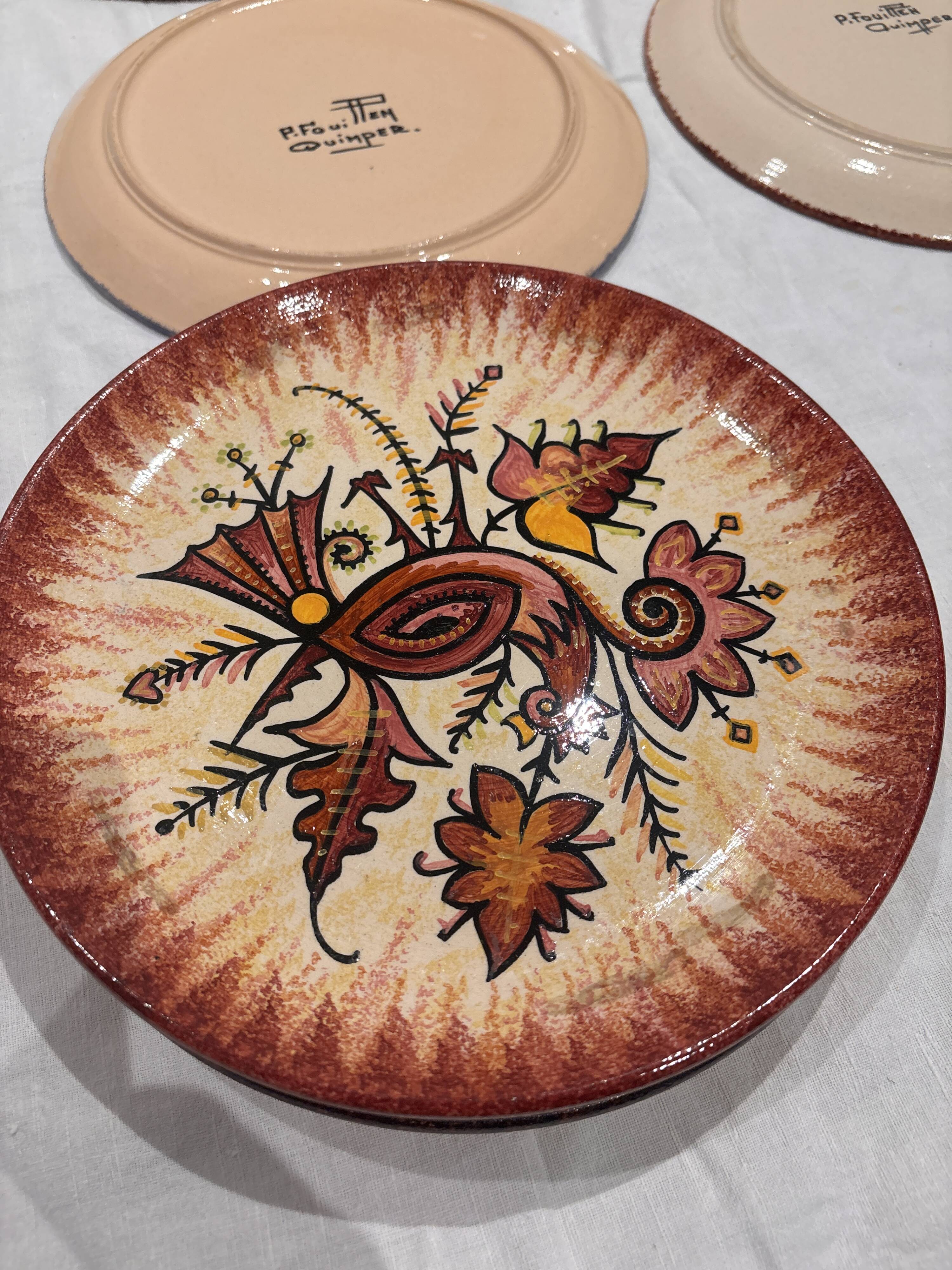 Paul Fouillen dinner service in Quimper, 26 pieces