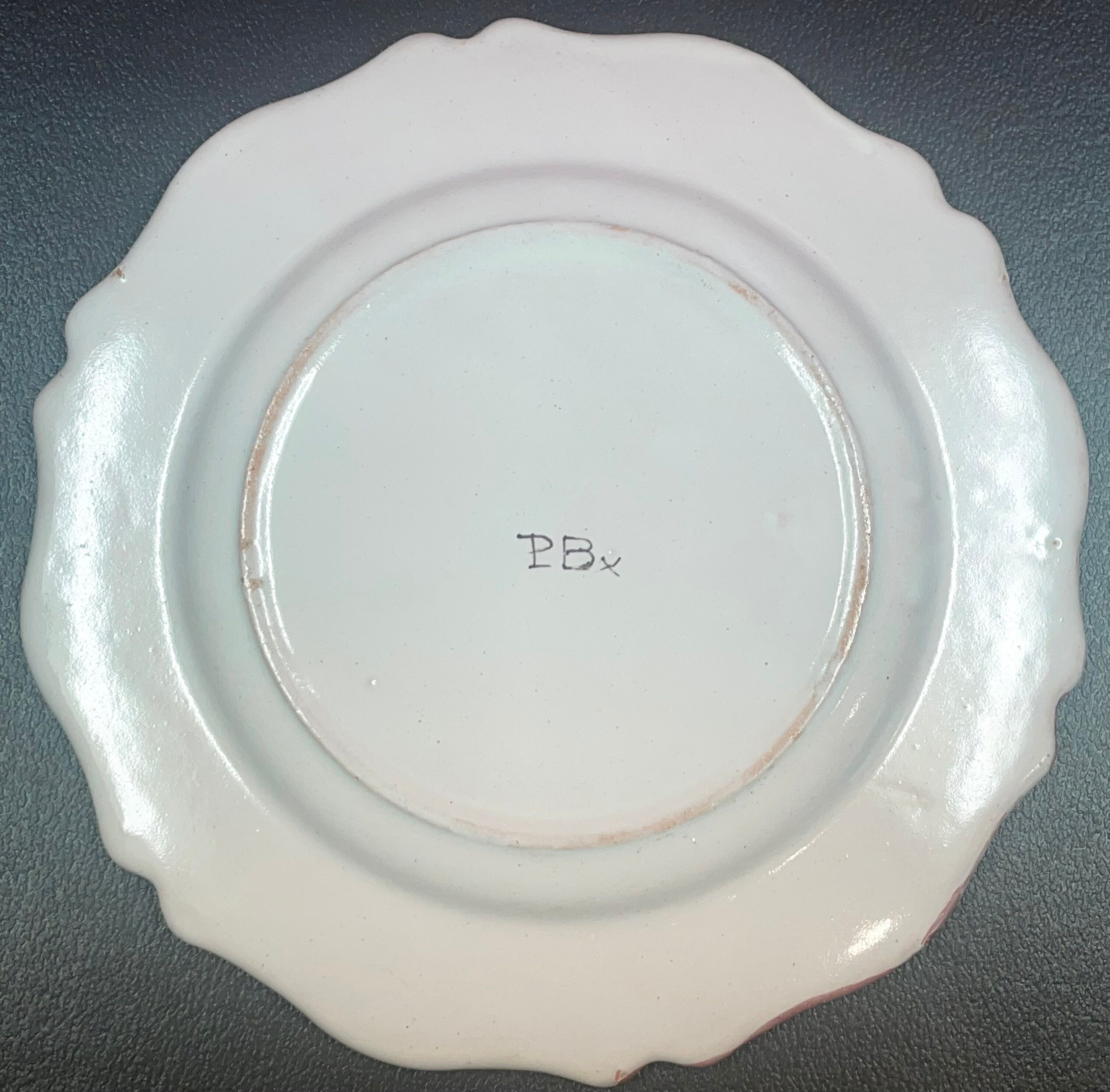 Malicorne earthenware plate