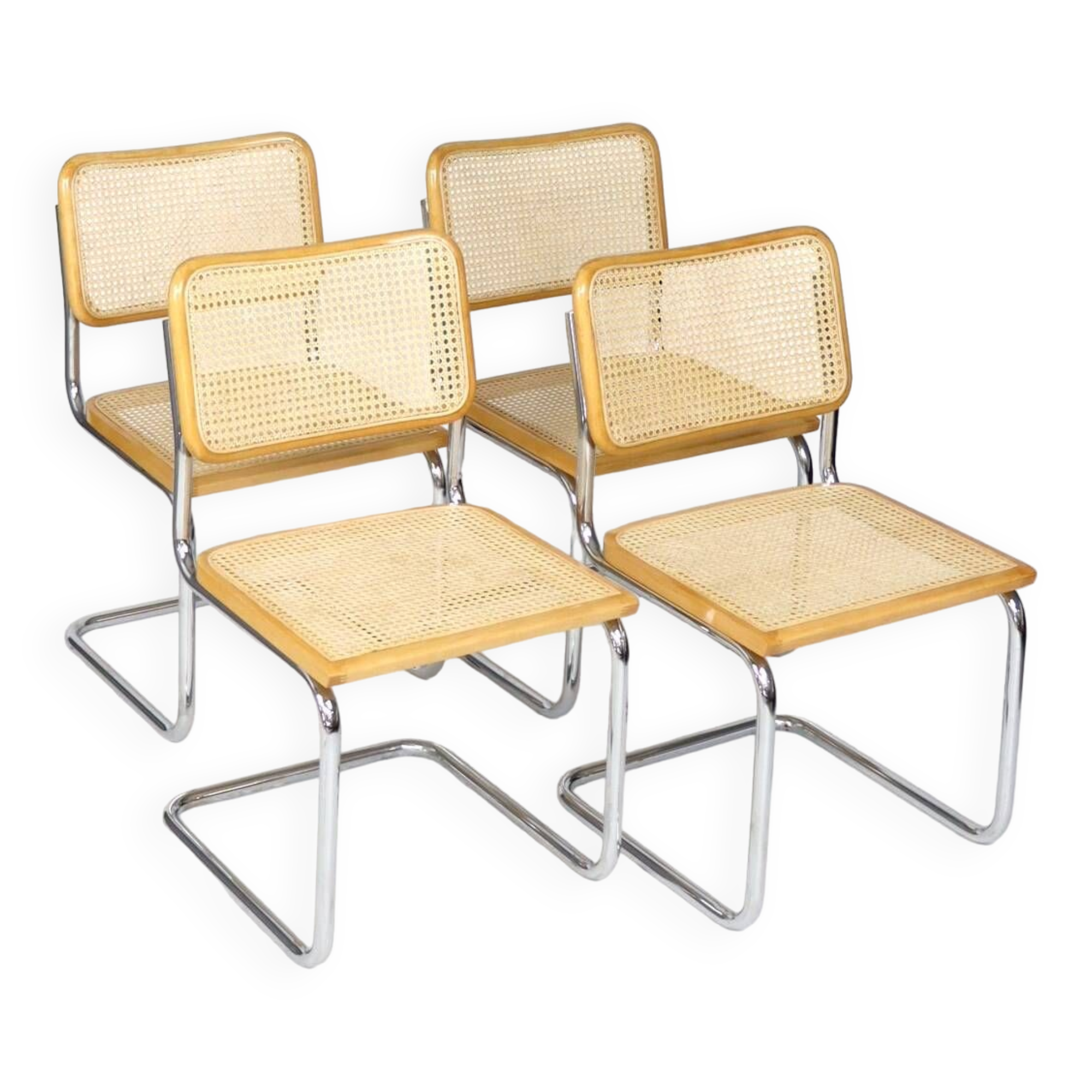 Set of four B 32 chairs by Marcel Breuer