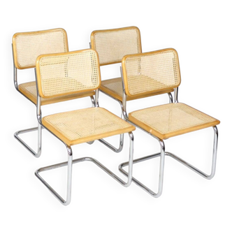 Serie de quatre chaise B 32 de Marcel Breuer