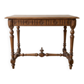 Antique carved wooden side table