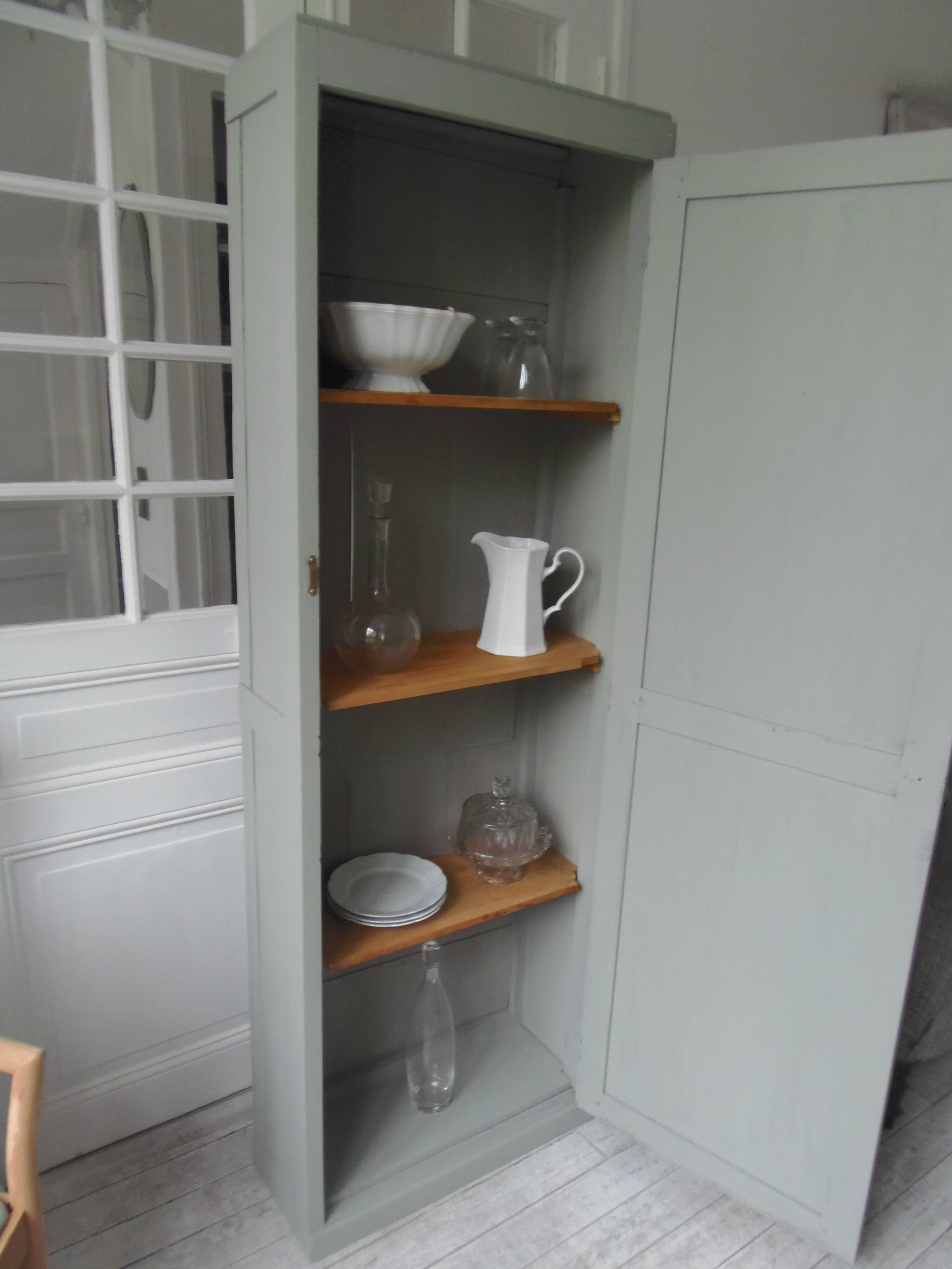 Bonnetière, a vintage, shallow dresser re-enchanted in verdigris with a waxed finish.
