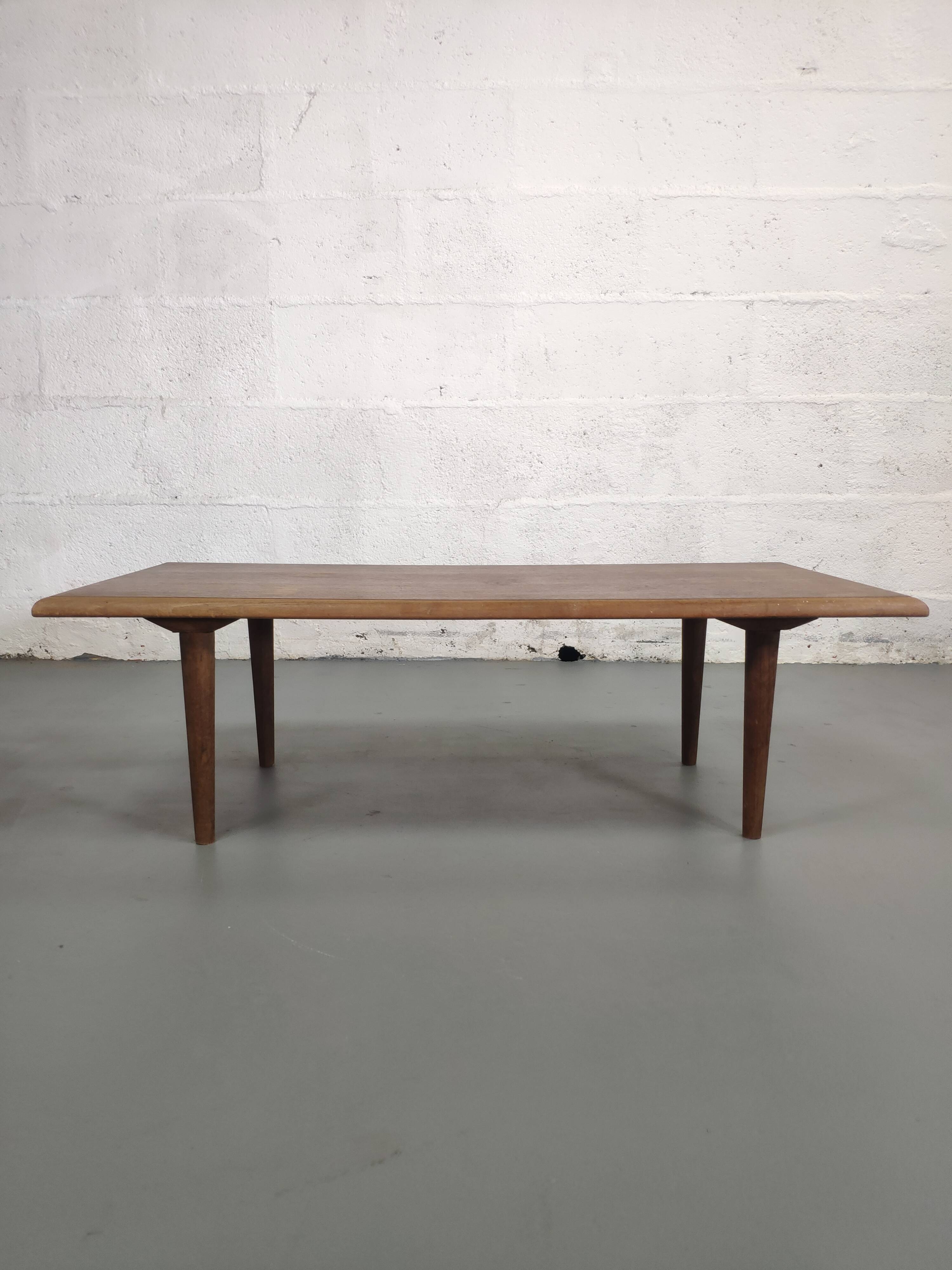 Rectangular vintage coffee table