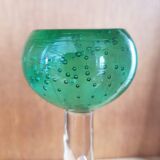 Set of Two Scandinavian Soliflore Bubble Glass Vases, 1960s