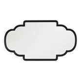 Miroir à cadre noir chantourné