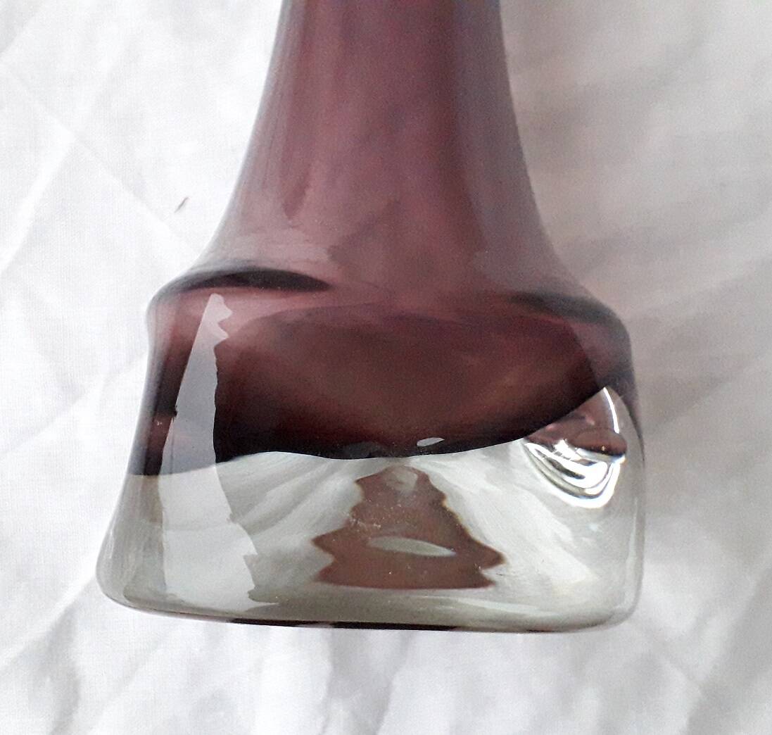 Purple glass bud vase