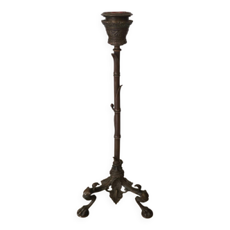 Bronze candle holder signed Barbadienne