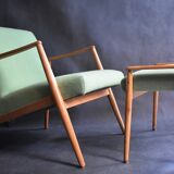 Danish teak armchair & stool, 1970