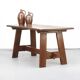 Vintage brutalist dining table in oak