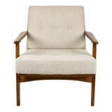 Danish Vintage Beige Boucle Armchair, 1970s