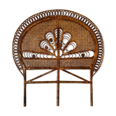 Tête de lit Peacock en rotin et cannage