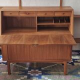 Bernhard Pedersen teak secretaire, Denmark 1960s
