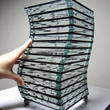 Sculptural lamp body "Stacked Glass" vintage 75-85 modernist