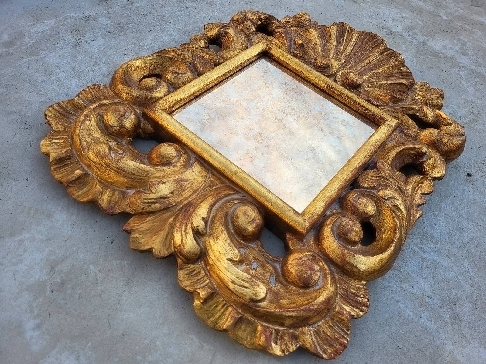Golden cornucopia mirror